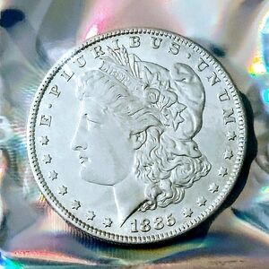 1885-0 Morgan Silver Dollar In Bu Condition